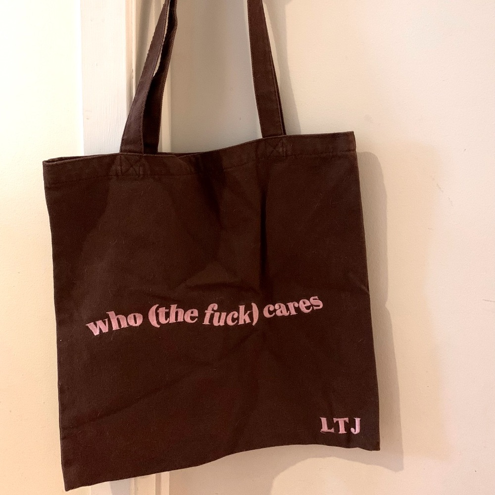 Who cares tote bag